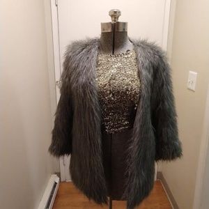 Blue Grey "Feather" Coat